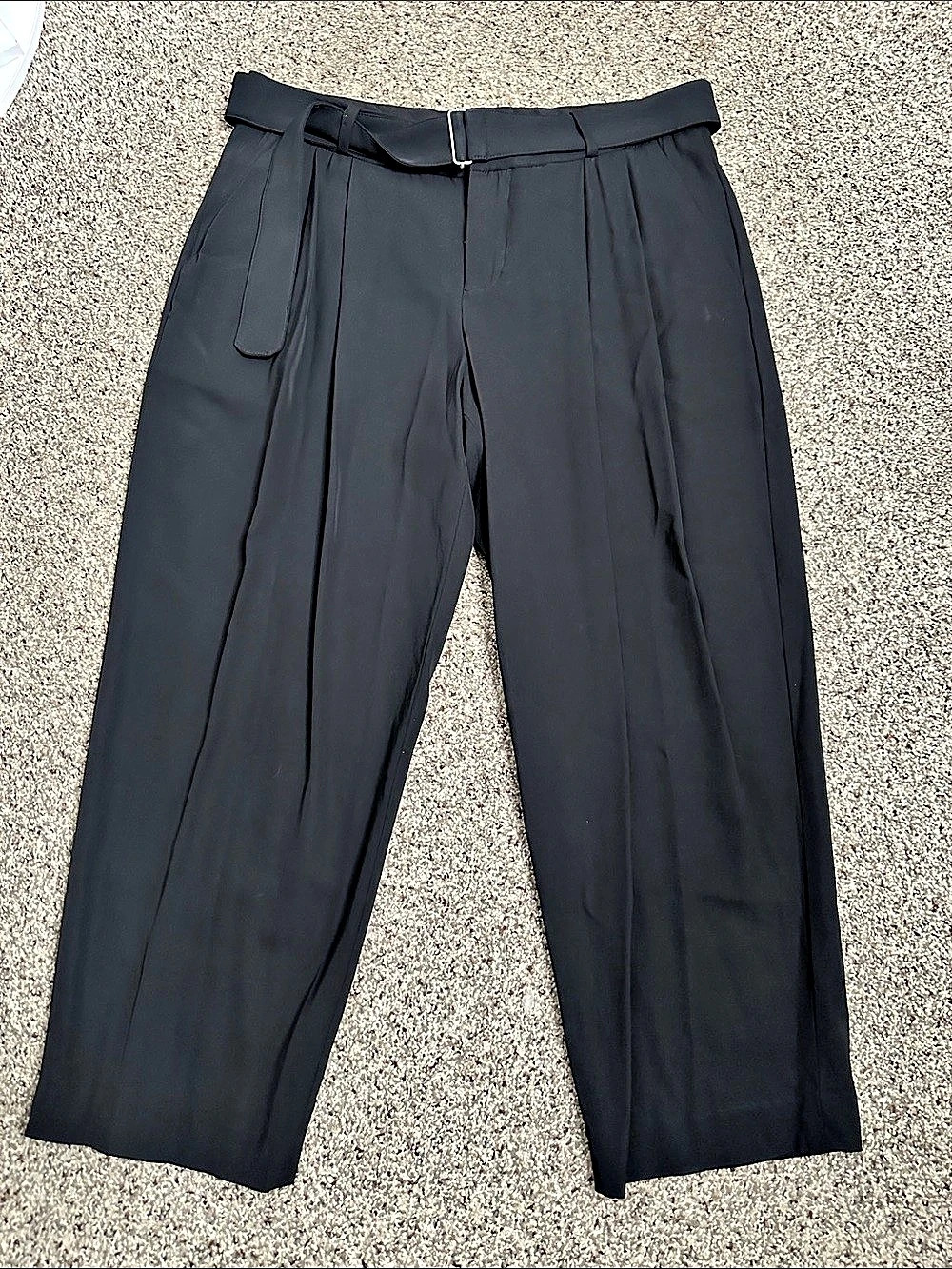 A.L.C. Shayna Pant. Pleated belt Black Size 10
